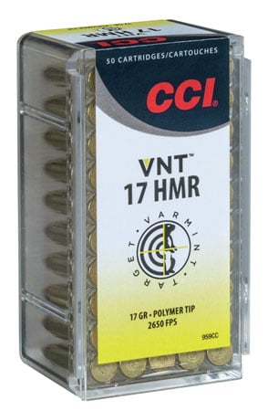604544655636 CCI 923CC VNT Rimfire 17 HMR Ammo 17gr Varmint Tipped ...