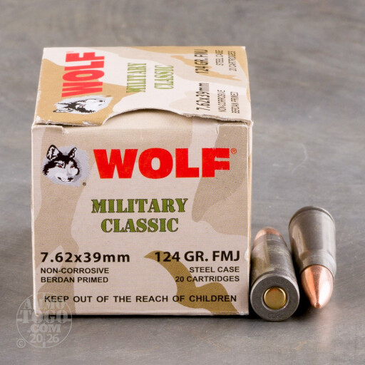645611300714 Wolf 7.62 x 39 - 124gr FMJ Military Classic / Case of ...