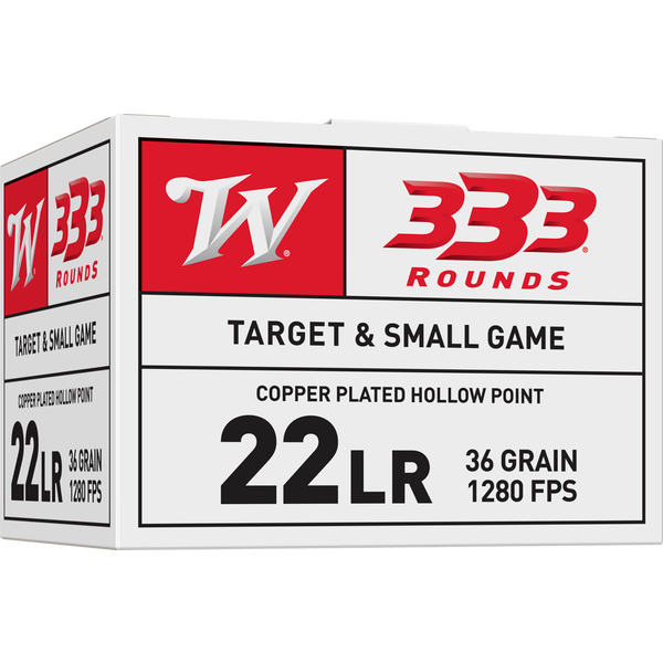 020892102217 Winchester Ammo 22LR333HP USA 22LR 36gr Copper Plated ...