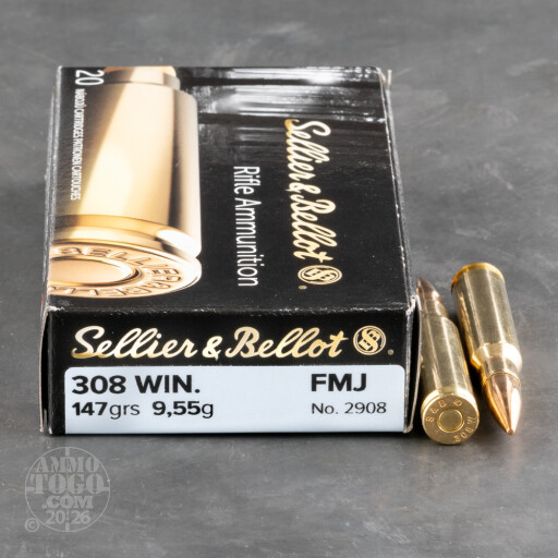 754908511358 Sellier & Bellot SB308A Rifle 308 Win 147 gr Full Meta...