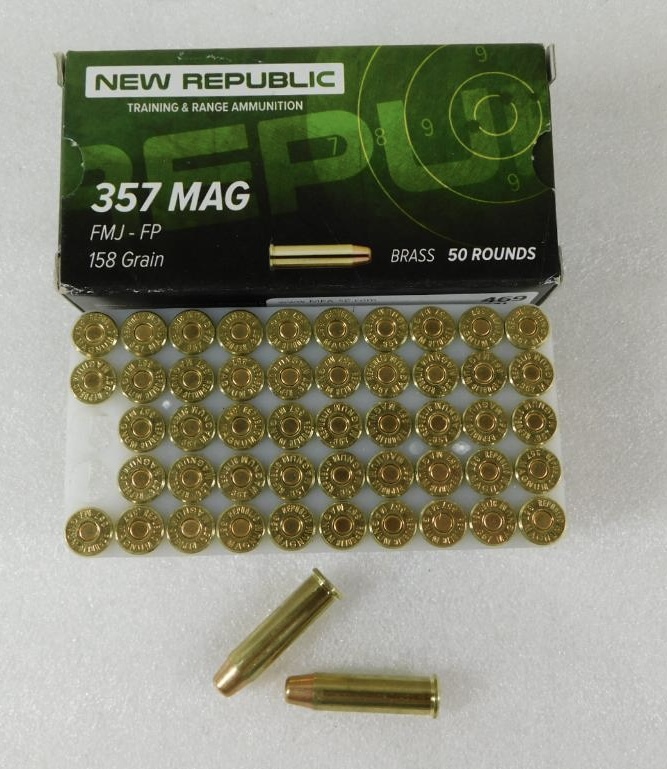 197644807369 357 Mag New Republic 158 gr. FMJ-FP Flat Point Full Me...