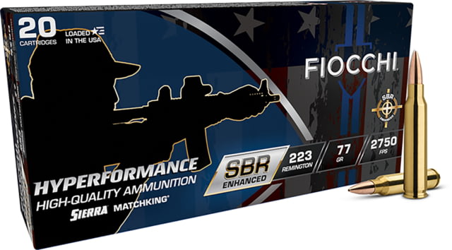 762344713458 Fiocchi 223SBRD Hyperformance 223Rem 77gr Hollow Point...