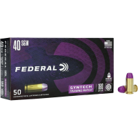 604544650051 Federal AE40SJ2 Syntech Training Match 40S&W 180gr Tot...
