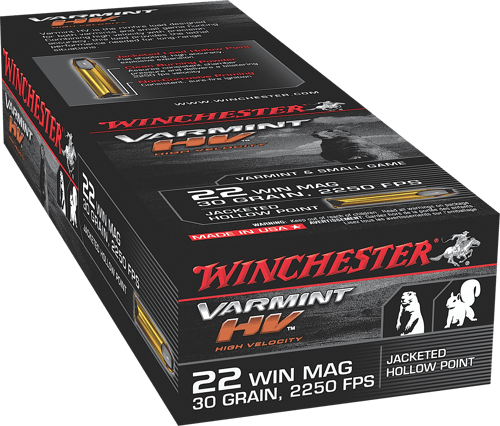 020892102040 Winchester Ammo S22M2 Varmint HV 22WMR 30gr Jacketed H...