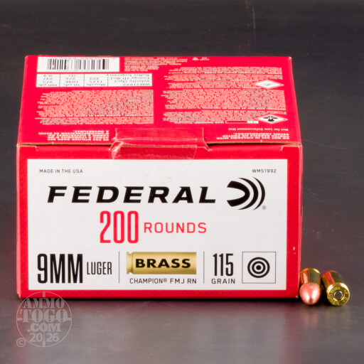 604544634211 Federal WM51992 Champion Training 9mmLuger 115gr Full ...