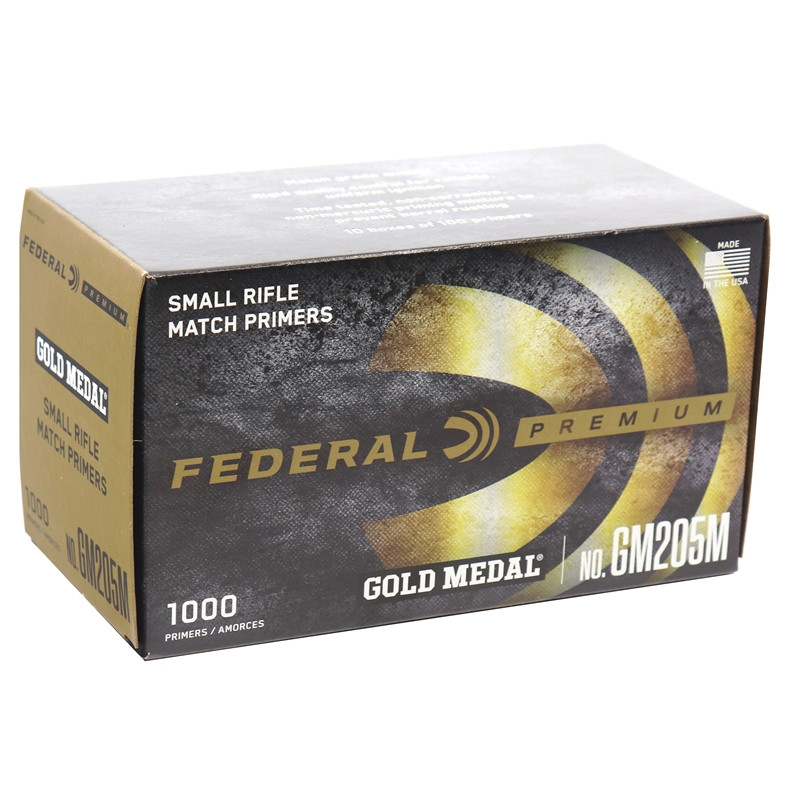029465156930 Federal Gold Medal Small Rifle Match Primers GM205M 10...