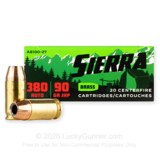 092763600160 380 Auto Sierra Outdoor Master 90 gr JHP 20 rnds Sport...