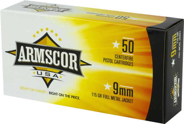 812285022529 Armscor FAC92N USA 9mmLuger 115gr Full Metal Jacket 50...