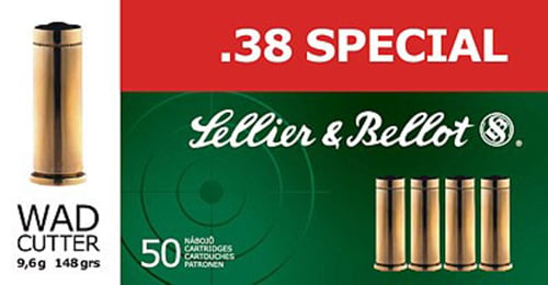 754908500178 Sellier & Bellot, Handgun Ammunition, 38 Special, 148 ...