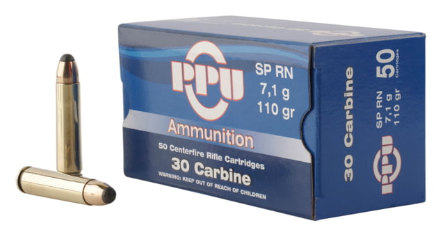 8605003812418 PPU PP30S Standard Rifle 30 Carbine 110 gr Soft Point...