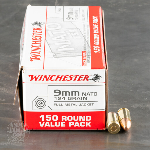 020892221420 9mm - 124 Grain FMJ Nato - Winchester - 750 Rounds