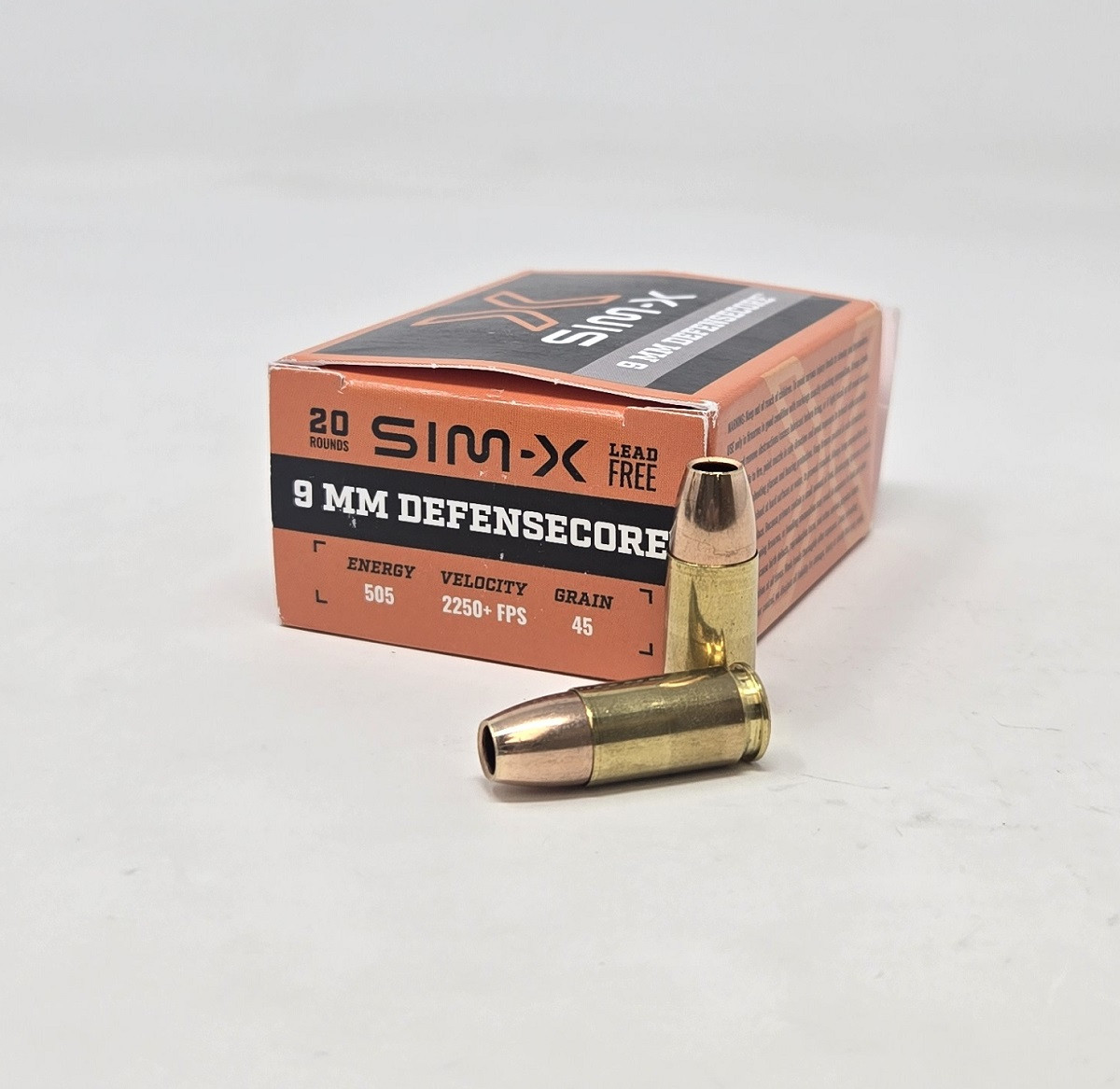 Sim Rounds 554 051497215651 Sim-X Defensecore 9mm 45gr. Ammunition,... | Caliber King