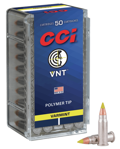 604544647334 Per Round – CCI 22 WMR Varmint Tip Ammo - 30 Grain - 5...