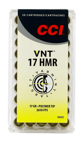 604544621198 ** CCI VNT Rimfire Ammunition - 17HMR Varmint Tipped, ...