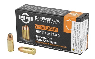 8605003813279 PPU PPD92 Defense 9mm Luger 147 gr Jacketed Hollow Po...