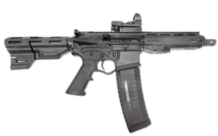 810113115450 ATI Alpha 7.5" 5.56 60rd AR Pistol Black with Duosight...