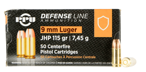 8605003813255 PPU PPD91 Defense 9mm Luger 115 gr Jacketed Hollow Po...