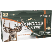 762344714028 Fiocchi 308 Win Ammunition Backwoods Hunter FI308BHC 1...