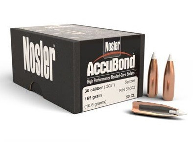 054041556026 Nosler AccuBond Bullets .30 cal .308 165 gr SBT-ACB 50/ct