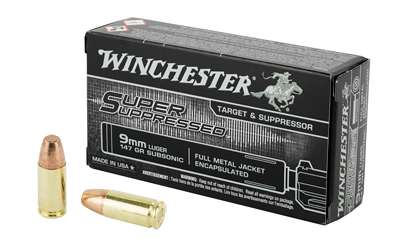 020892224445 Winchester Ammo SUP9 Super Suppressed 9mm Luger Subson...