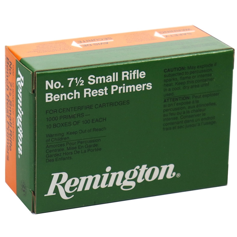 047700095417 Remington Small Rifle Bench Rest Primers #7-1/2 X22628...