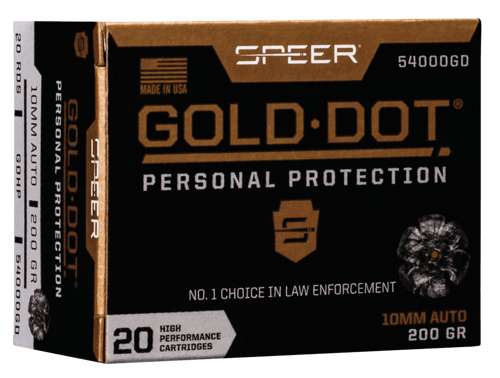 604544646672 Speer 54000GD Gold Dot Personal Protection 10mmAuto 20...