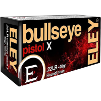 650911041106 Eley Bullseye Pistol X Round Nose .22LR 40gr. Ammuniti...