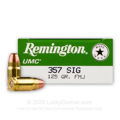 047700169811 Remington UMC 357 Sig 125 gr Full Metal Jacket (FMJ) 5...