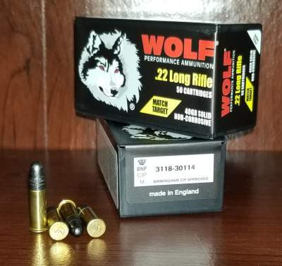 645611222122 Wolf - Match Target - 22 Long Rifle - 40 Grain - Solid...