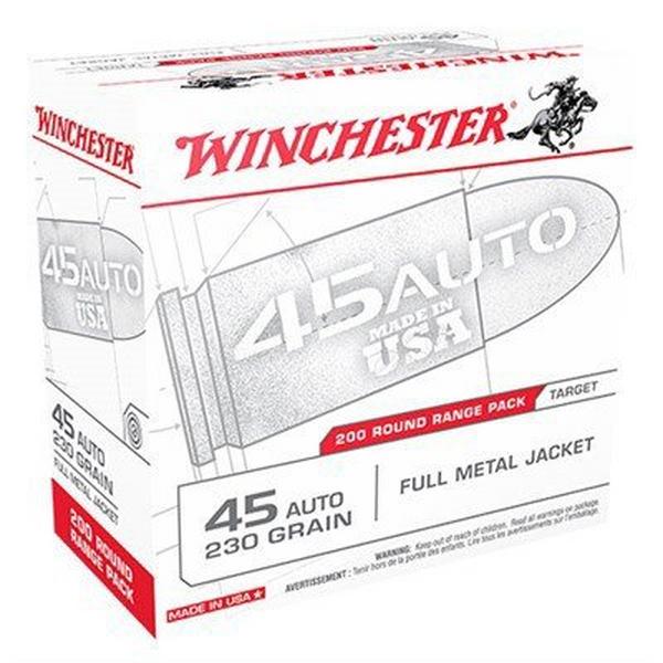 020892221857 Winchester Ammo USA45W USA Range Pack 45ACP 230gr Full...