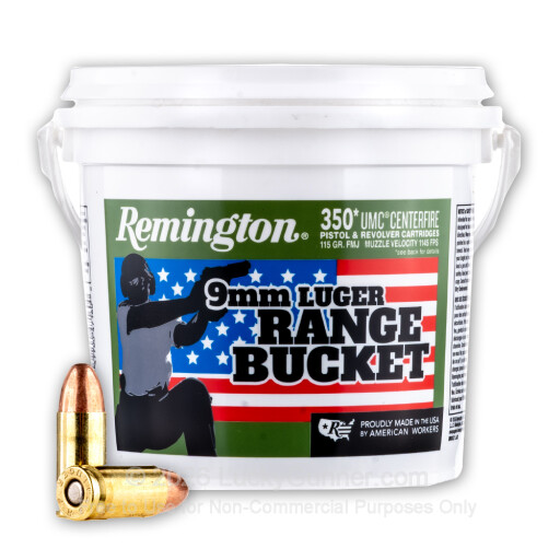 047700471600 Remington UMC "Range Bucket" Ammunition 9mm Luger 115 ...