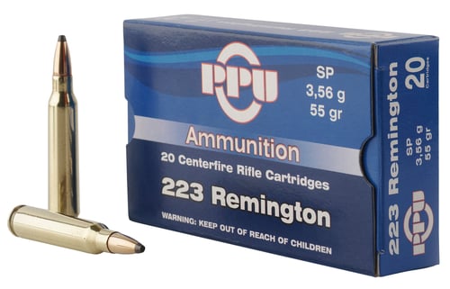 8605003812319 PPU .223 Remington 55 Grain Soft Point Rifle Ammuniti...