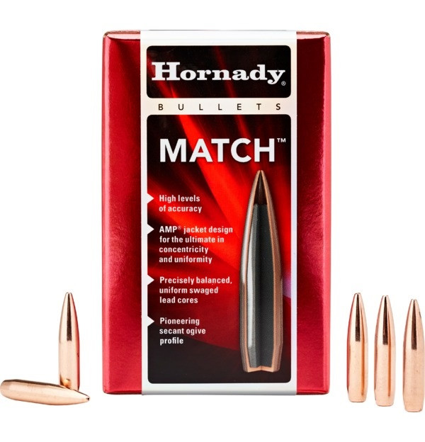090255222791 Hornady 2279 Match 22 Cal .224 75 gr Hollow Point Boat...