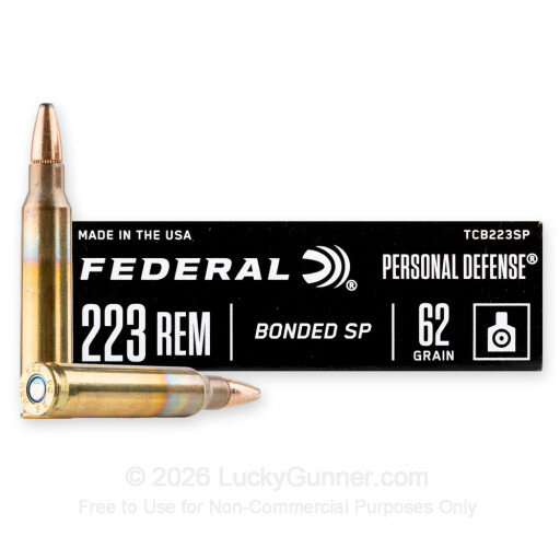 604544702620 223 Remington 62gr BSP Personal Defense 20/Box