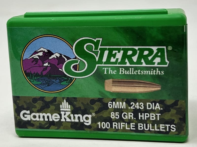 092763015308 Sierra 6mm (.243 Dia) Reloading Bullets Gameking SRAA1...
