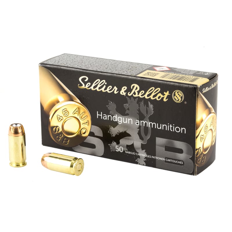 754908500772 ** S&B .45 ACP 230 Grain Jacketed Hollow Point Ammo - ...