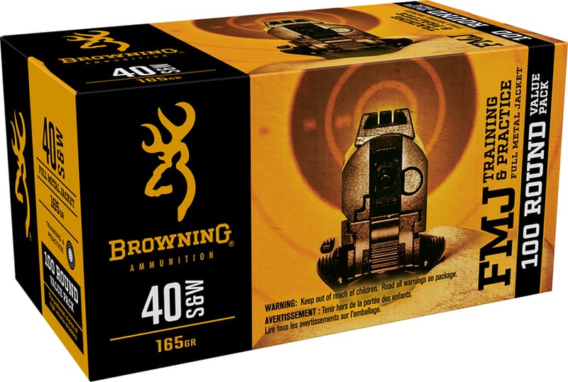 020892224308 Browning B191800404 40 S&W 165 Grain Full Metal Jacket
