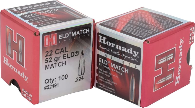 090255224917 Hornady 22491 ELD Match 22 Cal .224 52 gr Extremely Lo...