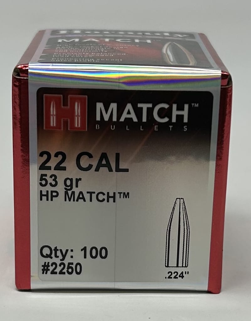 090255222500 Hornady 22 Cal (.224 Dia) Reloading Bullets H2250 53 G...