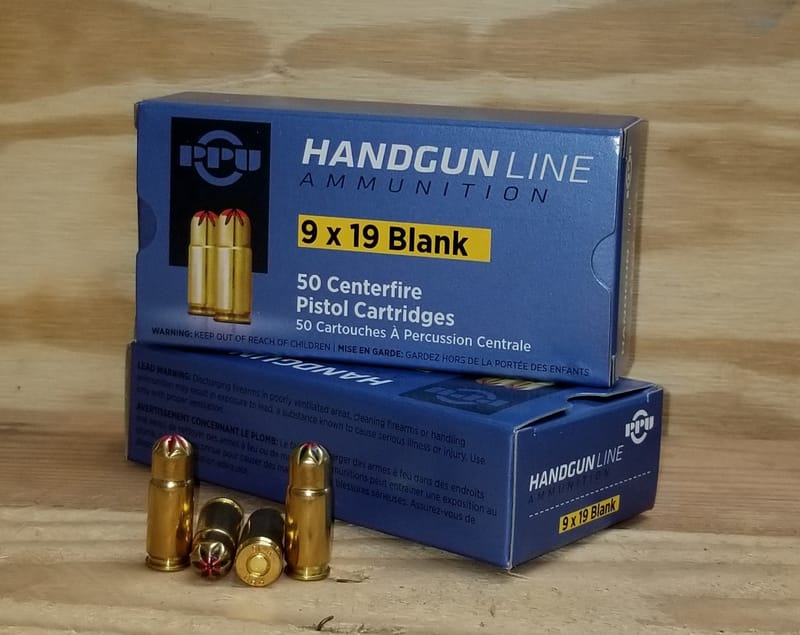 8605003816553 PPU PPB9L 9mm Luger Blank Ammo 50 Rounds Per Box, 20 ...