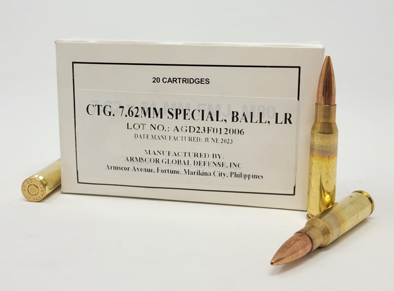 4806015502227 Armscor 7.62x51mm Ammunition ARM50222 175 Grain Boat ...