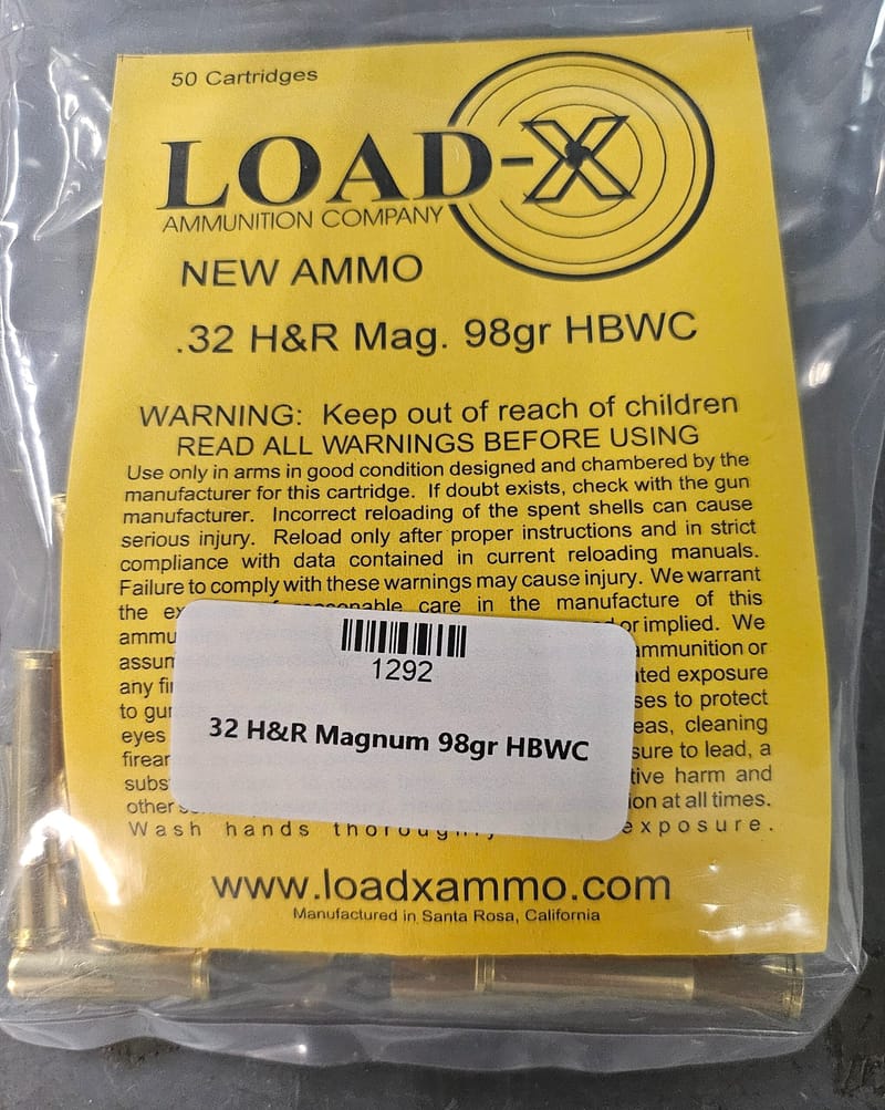 1292000000000 Load-x 32 H&R Magnum 98gr Hollow Base Wadcutter