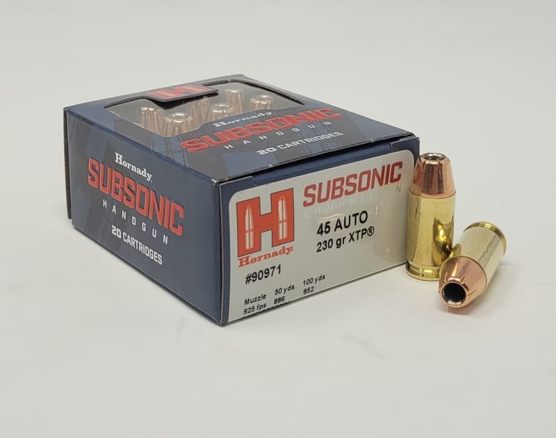 090255909715 Hornady 90971 Subsonic 45 ACP 230 gr 925 fps Hornady X...