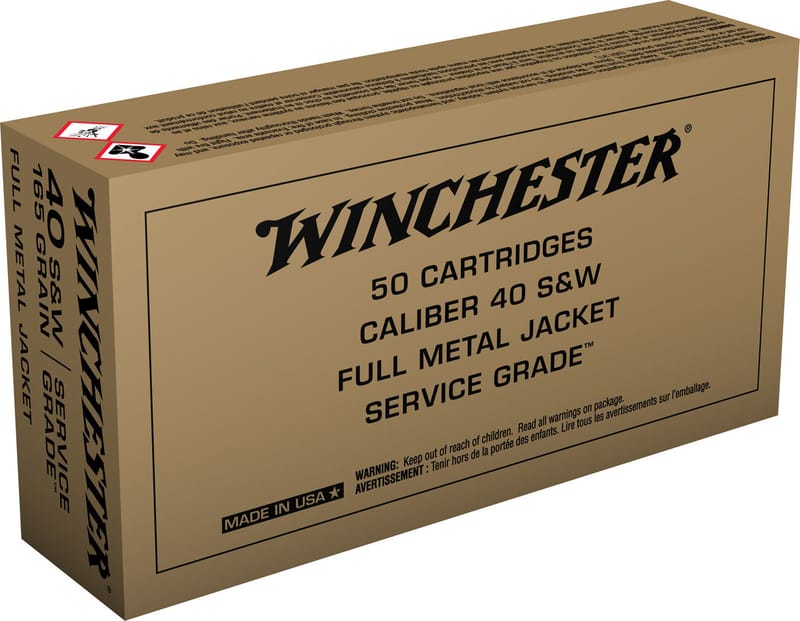 020892226029 Winchester Ammo SG40W Service Grade 40S&W 165gr Full M...