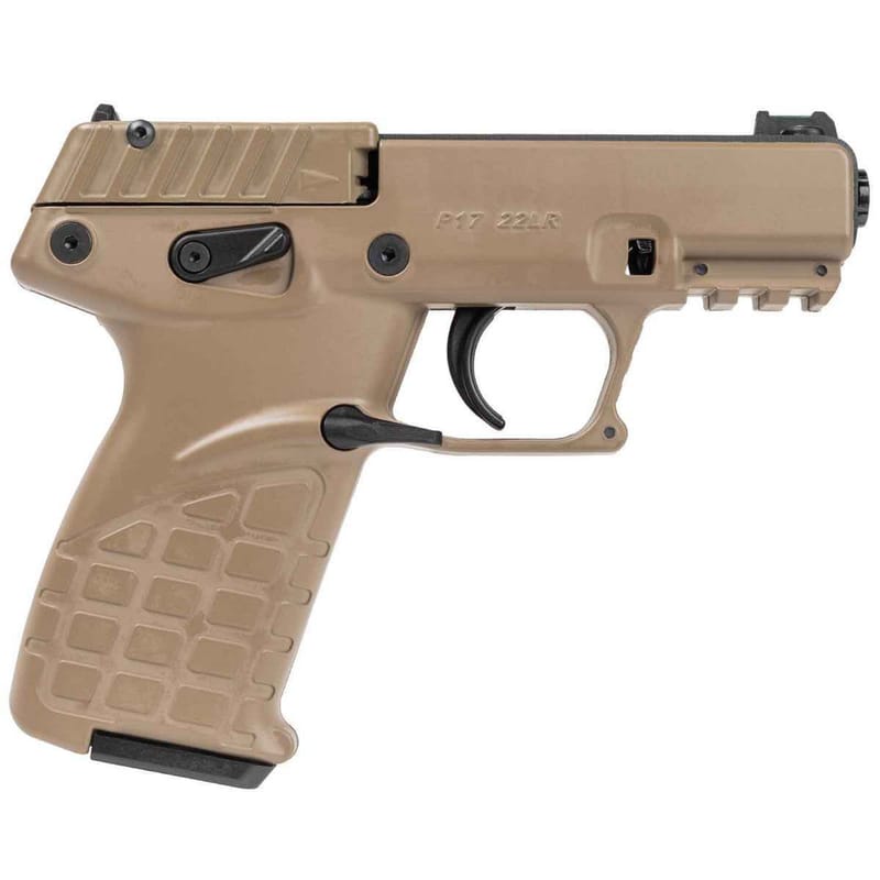 640832007923 Kel-Tec P17TAN P17 Compact Frame 22 LR 16+1, 3.80" Bla...