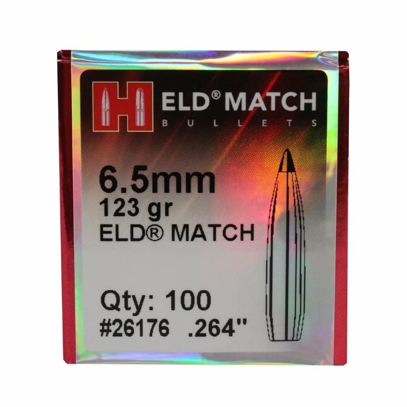 090255261769 Hornady 26176 ELD Match 6.5mm .264 123 gr Extremely Lo...
