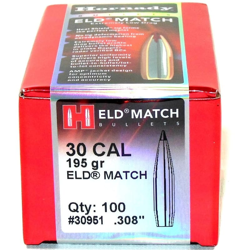 090255309515 Hornady 30951 ELD Match 30 Cal .308 195 gr Extremely L...