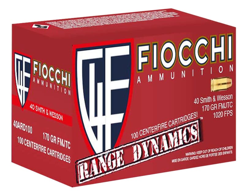 762344711881 Fiocchi 40 S&W 170 gr. FMJTC Range Dynamics Pistol Amm...