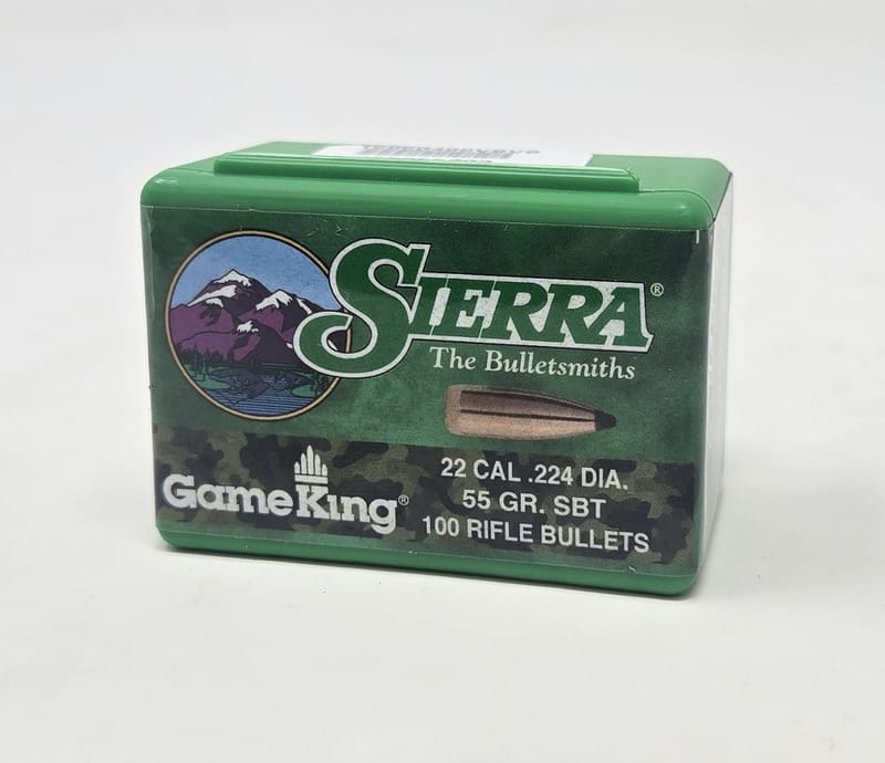 092763013656 Sierra 22 Cal (.224 Dia) Reloading Bullets Gameking SR...