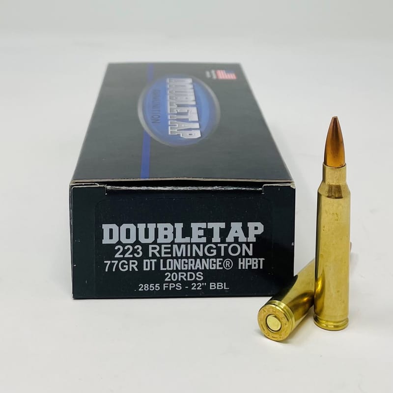 091037282934 Doubletap Ammunition .223 Remington Ammo 77 Grain Nosl...
